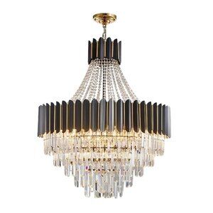 Modern Black Crystal Chandelier – Statement Lighting